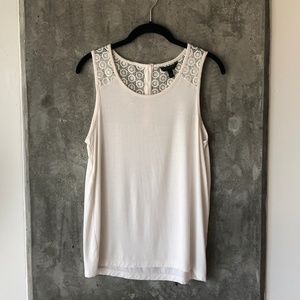 Banana Republic Factory Ivory Sleeveless Top